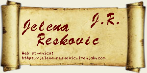 Jelena Resković vizit kartica